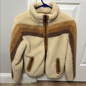 Faherty Apres Sherpa Jacket with retro stripes